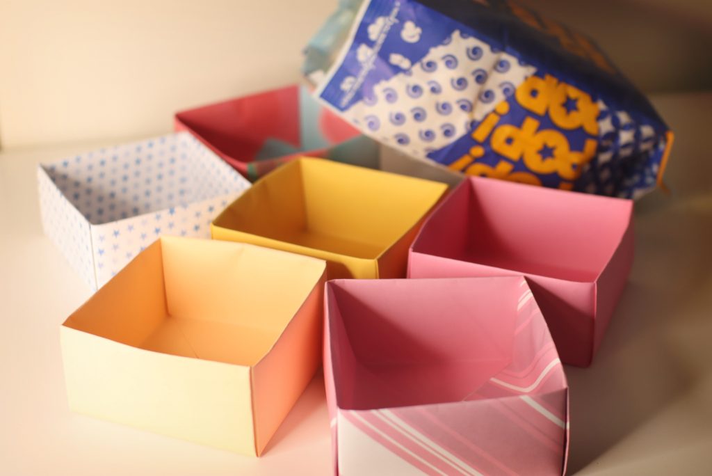 Popcorn Origami Boxes