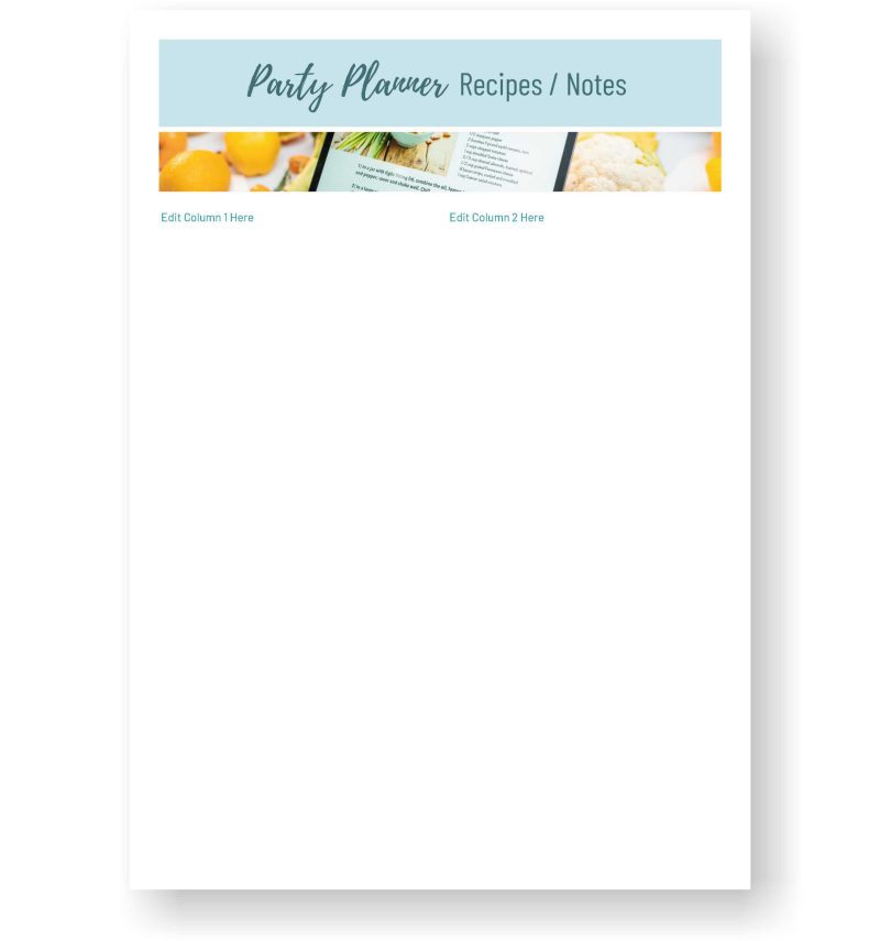 Party Planning Template Page 8